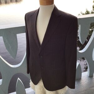 ING Loro Piana & C. Italy Men's 100% Wool Fabric Pin Striped Blazer Cremieux